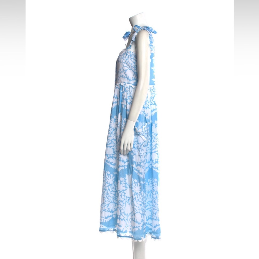 Juliet Dunn Blue and White Floral Maxi Dress - Picture 2 of 4